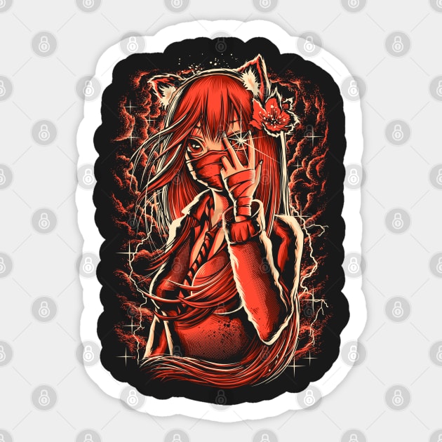 Red Queen Sticker by KawaiiDread